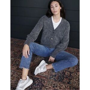 QUINCE - Baby Alpaca-Wool Cropped Cardigan - Size S